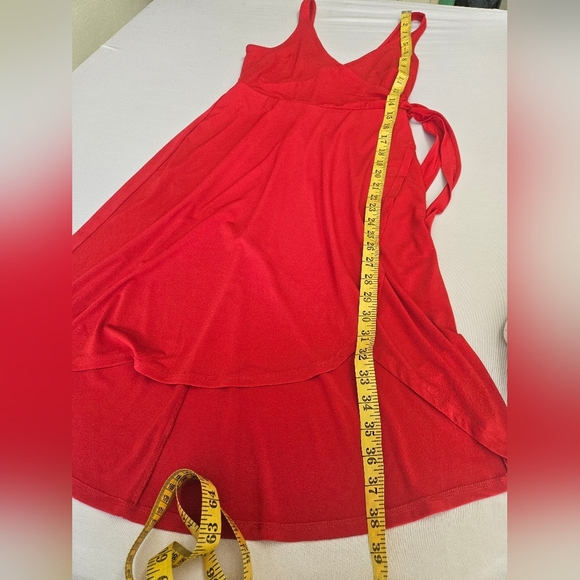 Express- Sleeveless Wrap Dress Women's Vibrant Red Sz SP - Picture 4 of 6